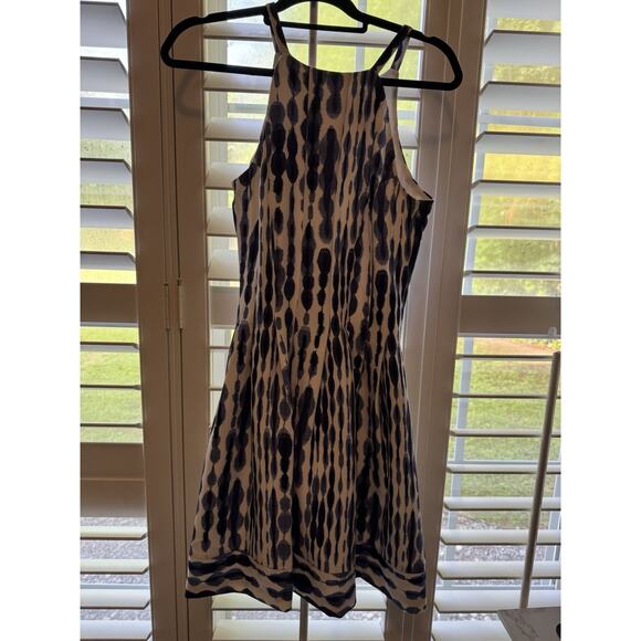 🔴Vince Camuto Scuba Strapless Blue And White A Line Dress 6 - Picture 2 of 6